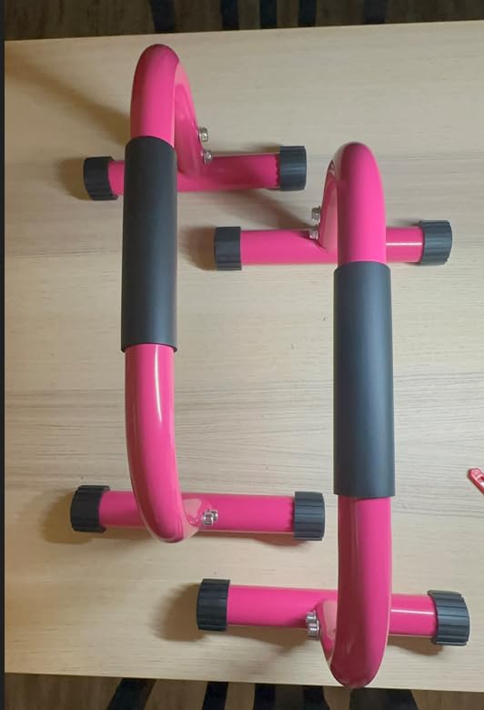 AmazeFan Parallettes Bars, Push Up Bars Strength Training For Handstands, Full Planche & Dips, Calisthenic, Gymnastic, [16.6x10x10in] Push Up Stands Handle for Floor Workouts Calisthenics Equipment customer photo 1