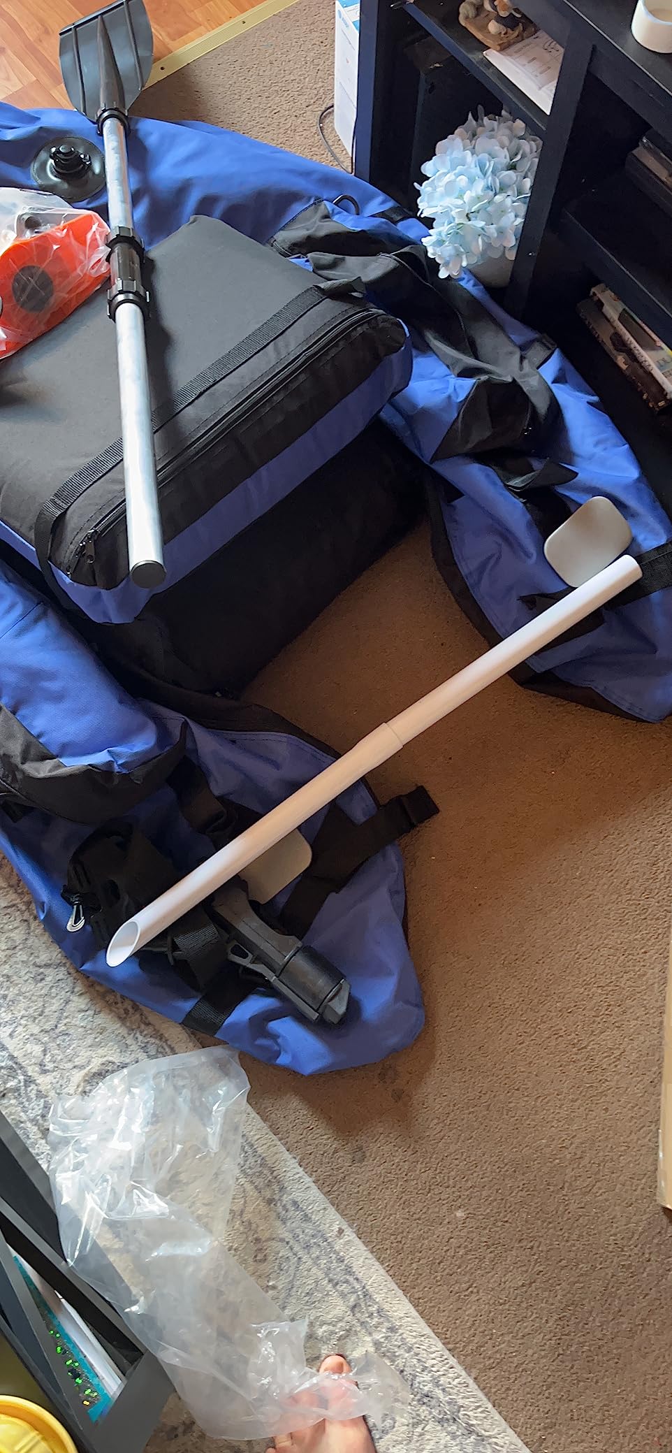 Fishing Float Tube with Adjustable Backpack Straps, Storage Pockets, Fish Ruler, Fly Fishing Boat with Pump, Oar, Rod Holder and Mount, Fins, 350LBS Load Bearing Capacity, FT003 customer photo 2