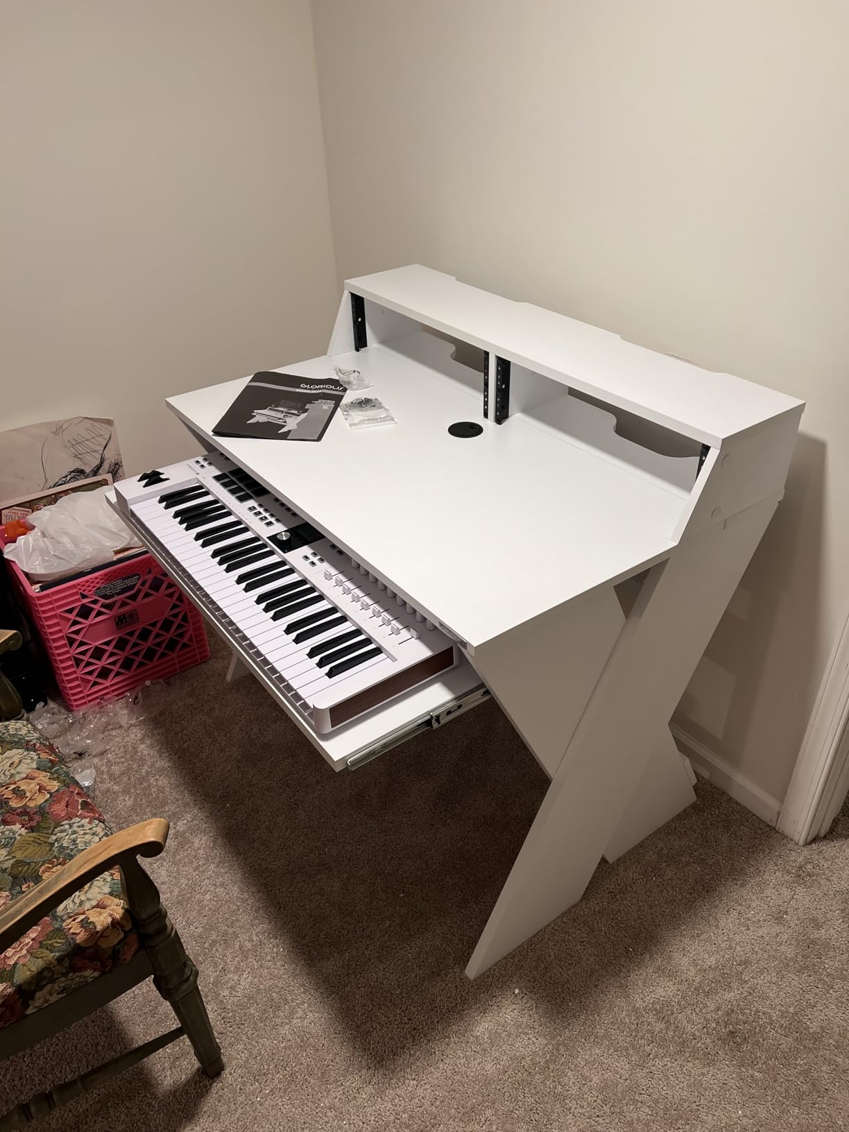 Glorious Sound Desk C Studio Workstation with Pull-Out Keyboard Compartment customer photo 1
