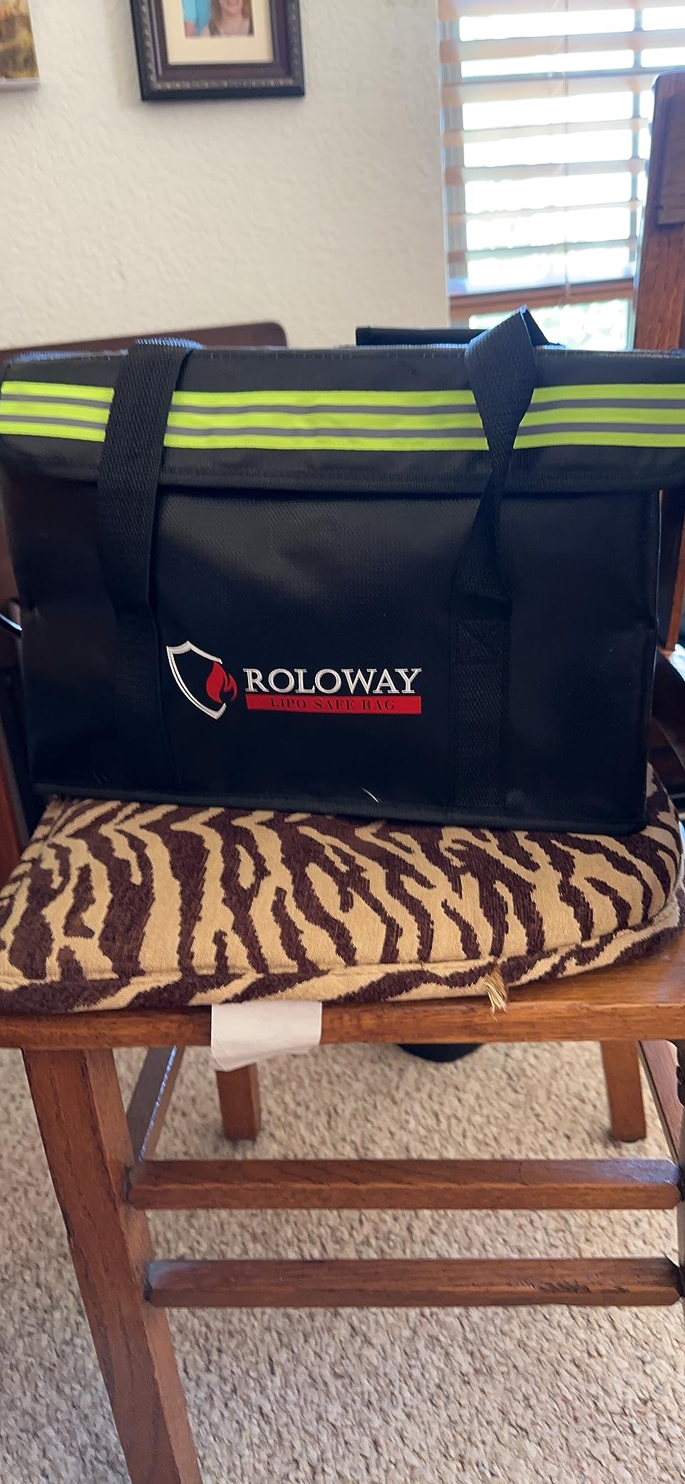 ROLOWAY Lipo Battery Bag (15 x 8.5 x 10 inch) Large Fireproof Ebike Bag with Reflective Strip customer photo 1
