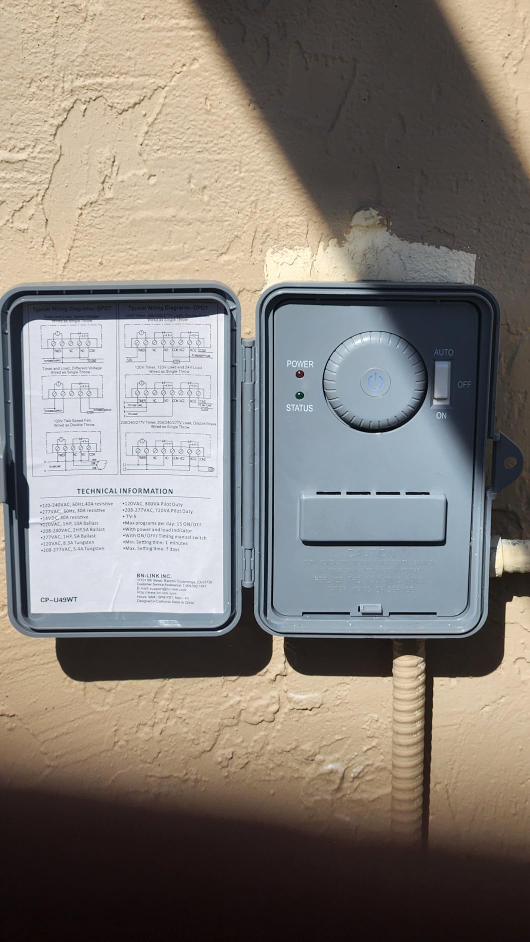 BN-LINK Pool Pump Timer, Heavy Duty Outdoor Smart Wi-Fi Timer Box, 2HP 40A Max, 120, 240, 277 VAC, for Pool Pump, Water Heater, Fans, SPA, Compatible with Smart Phone, Alexa, Google Assistant customer photo 2