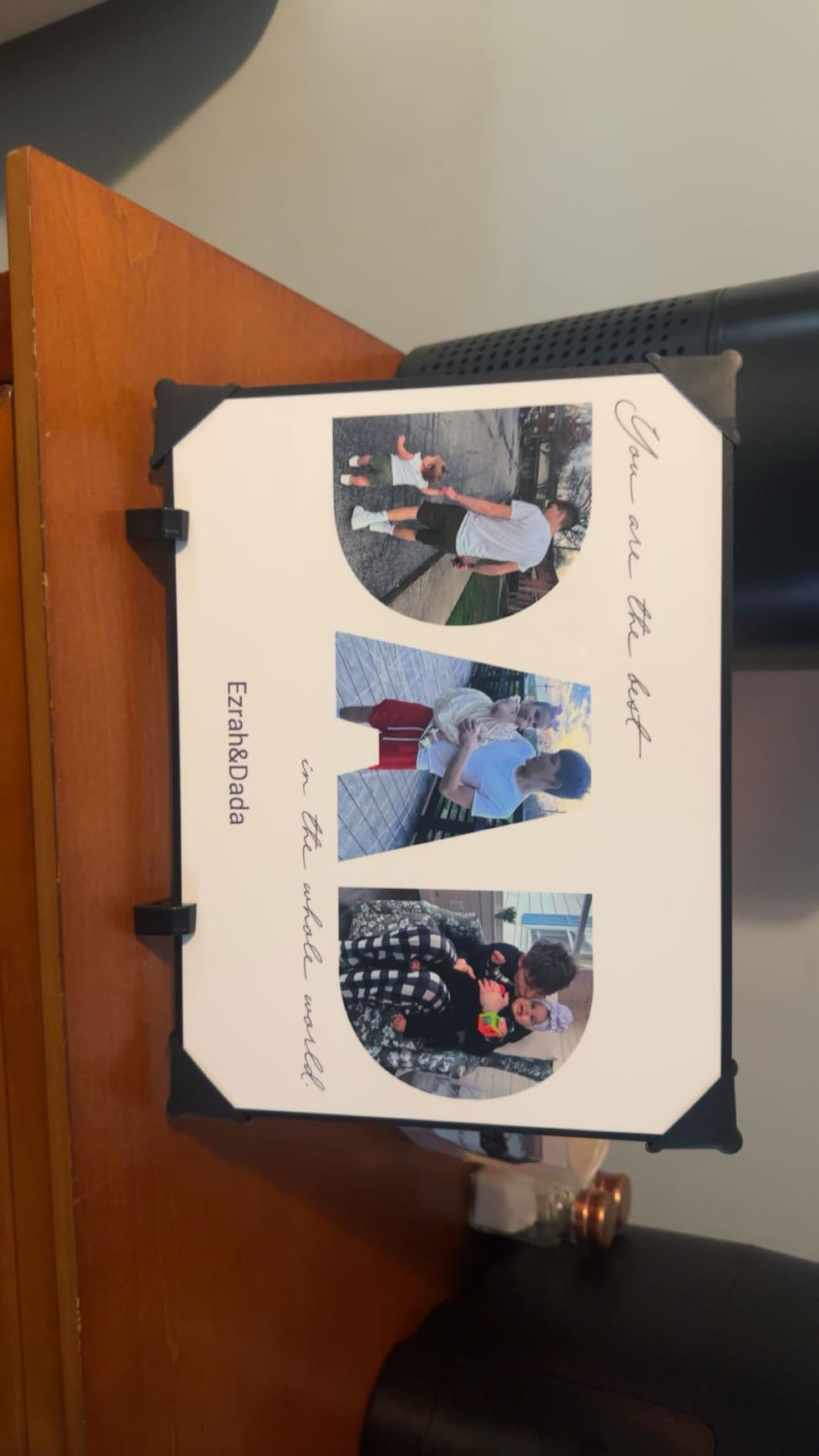 FUONLY Custom Grandpa Picture Frame Personalized Wooden Photo Plaque with Text, Christmas Fathers Day Birthday Gifts for Grandpa customer photo 1