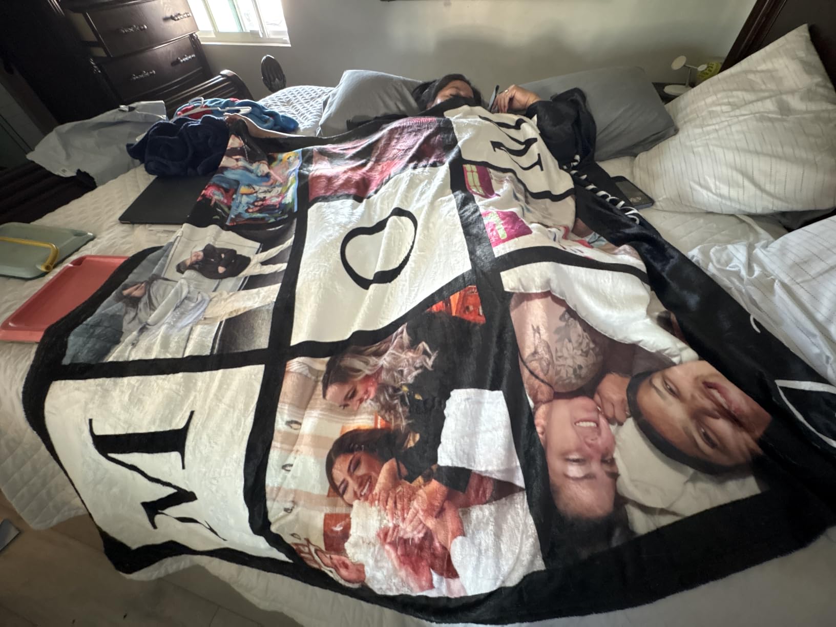 Custom Mothers Day Birthday Gifts for Mom, Personalized Blanket with Photos | to My Mom Gift from Daughter Son, Custom Blanket with Pictures Text, Christmas Birthday for Wife Grandma Women customer photo 1