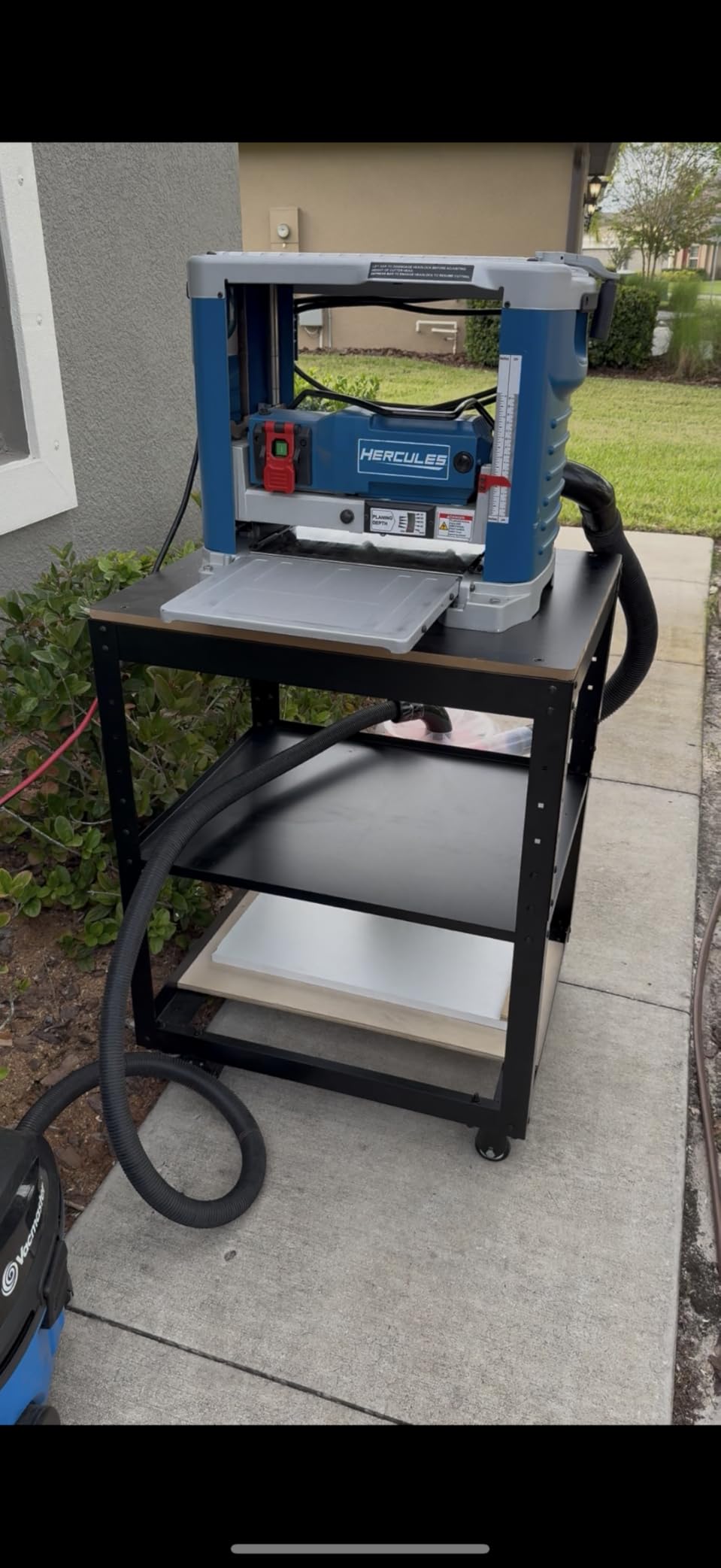 VEVOR Thickness Planer Stand, 100 lbs Heavy Loads, Three-Gear Height Adjustable Thickness Planer Table, with 4 Stable Casters & Storage Space customer photo 1