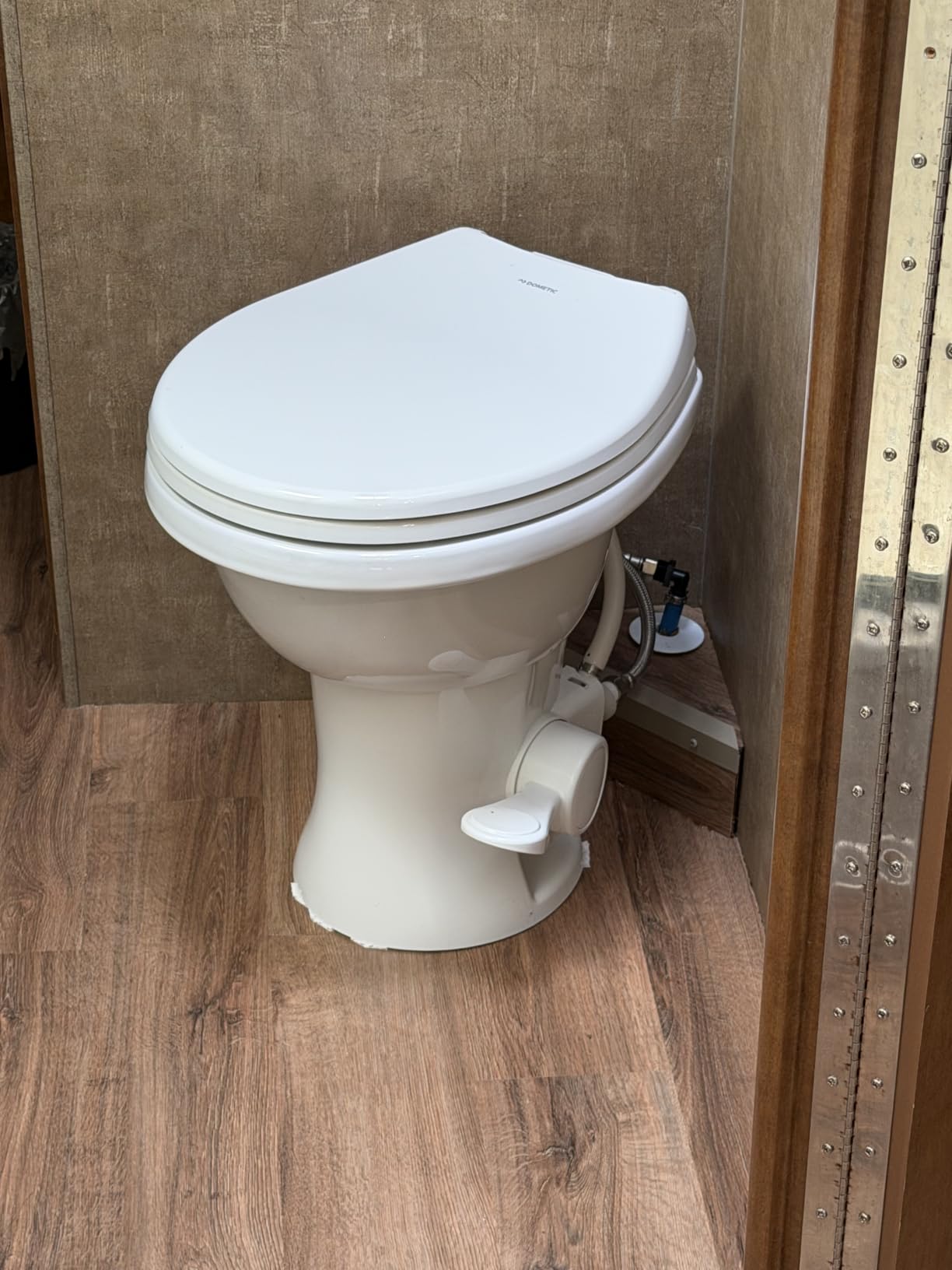 Dometic Model 410 Complete RV Toilet - Round Porcelain Bowl, Universal Fit & 2-Bolt Mount, 18