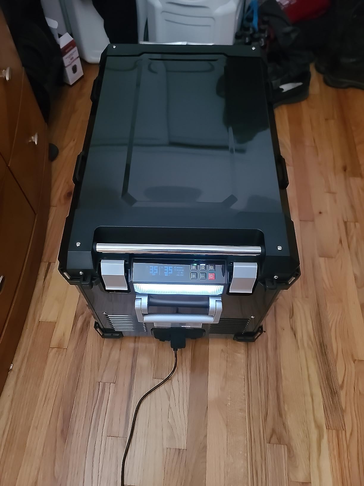 ICECO APL55 Dual Zone Portable Refrigerator Freezer Bluetooth Controlled, 55 Liter 12v refrigerator with SECOP Compressor, DC 12/24V, AC 110-240V, for Truck, Car and Home, -4F to 68F (Black) customer photo 2
