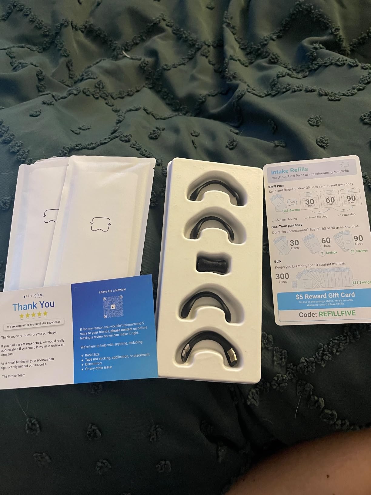 Intake Breathing Magnetic Nasal Strips Starter Kit | Reusable Band + Tabs | Nasal Strips for Sleep, Snoring, Breathing & Sports | Stronger Lift Than Traditional Nose Strips | 4 Sizes, 30 Tabs, Black customer photo 1