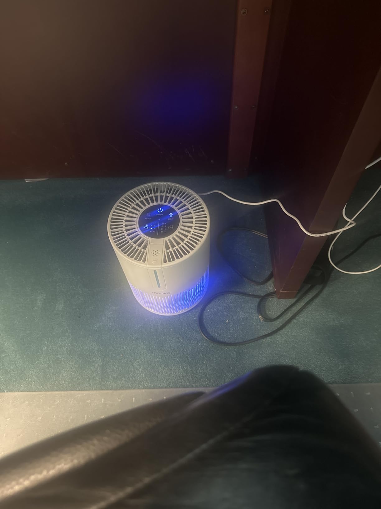 MOOKA Air Purifier for Bedroom Home Dorm 430 Ft², Compact HEPA Air Cleaner | 15dB Quiet Sleep Mode, Aroma Function, Desktop, Office, Meet GRS, Filter Smoke Pollen Pet Hair Dander, Save Energy, M01 White customer photo 1