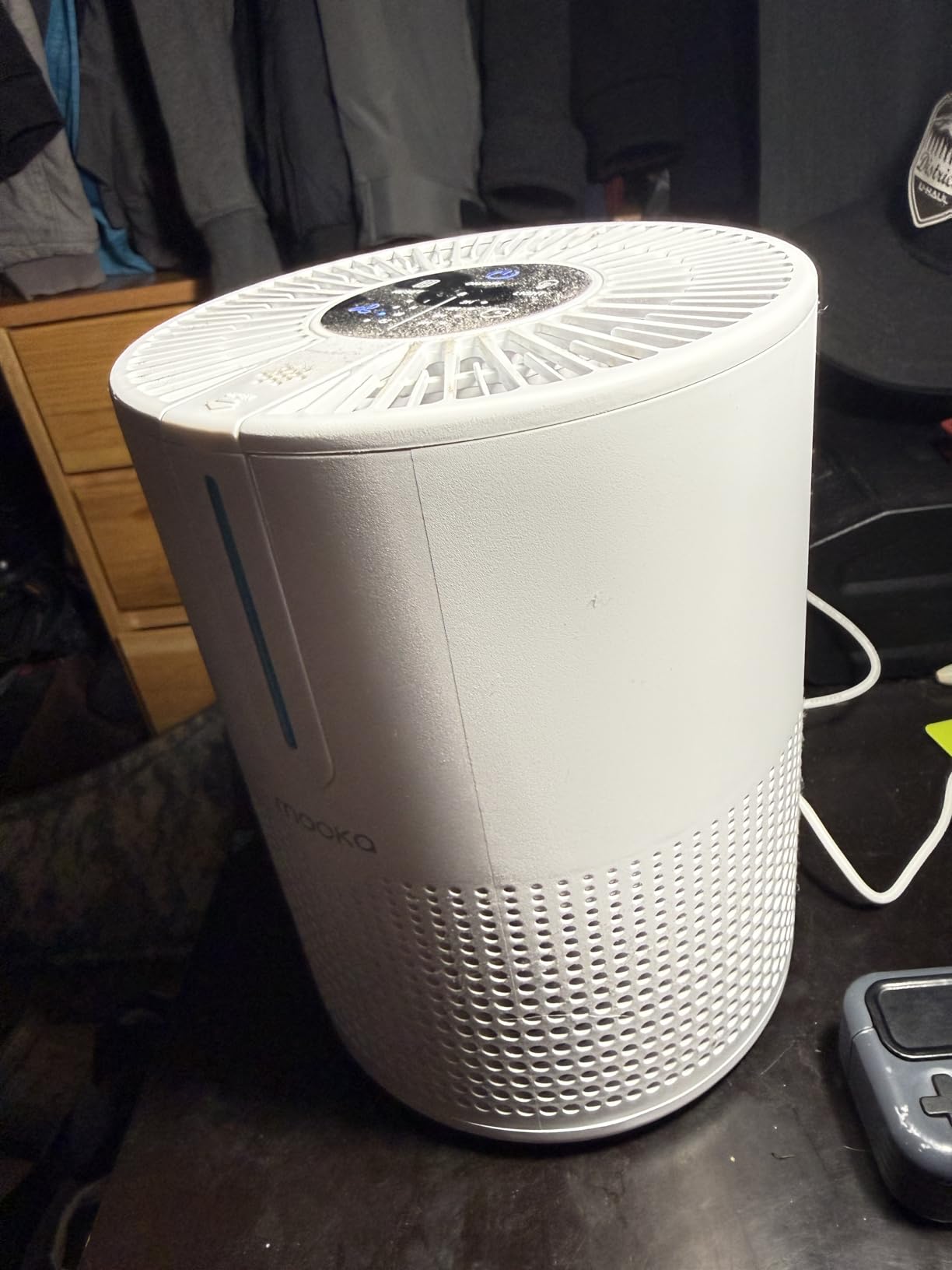 MOOKA Air Purifier for Bedroom Home Dorm 430 Ft², Compact HEPA Air Cleaner | 15dB Quiet Sleep Mode, Aroma Function, Desktop, Office, Meet GRS, Filter Smoke Pollen Pet Hair Dander, Save Energy, M01 White customer photo 2