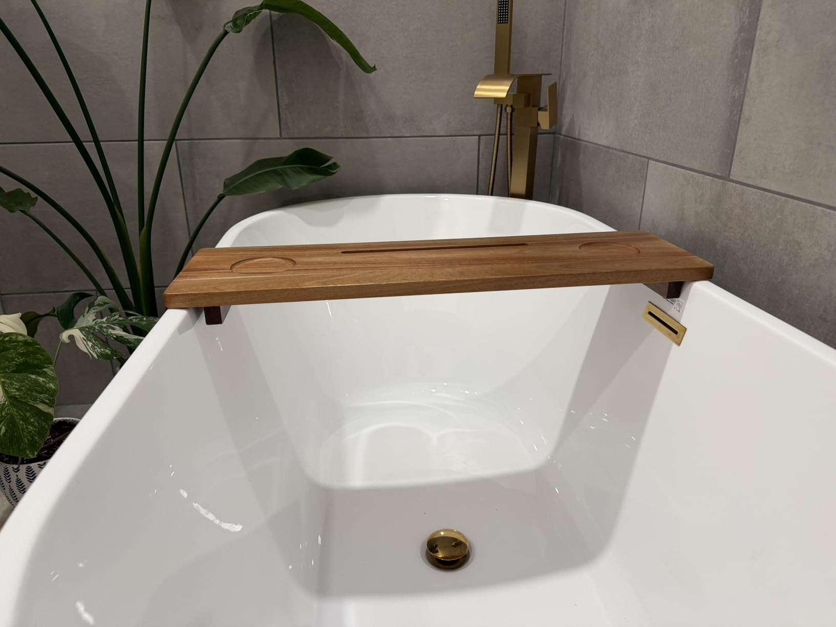 Premium Nature Shed Bathtub Tray for Freestanding Bath | Large & Thick 35