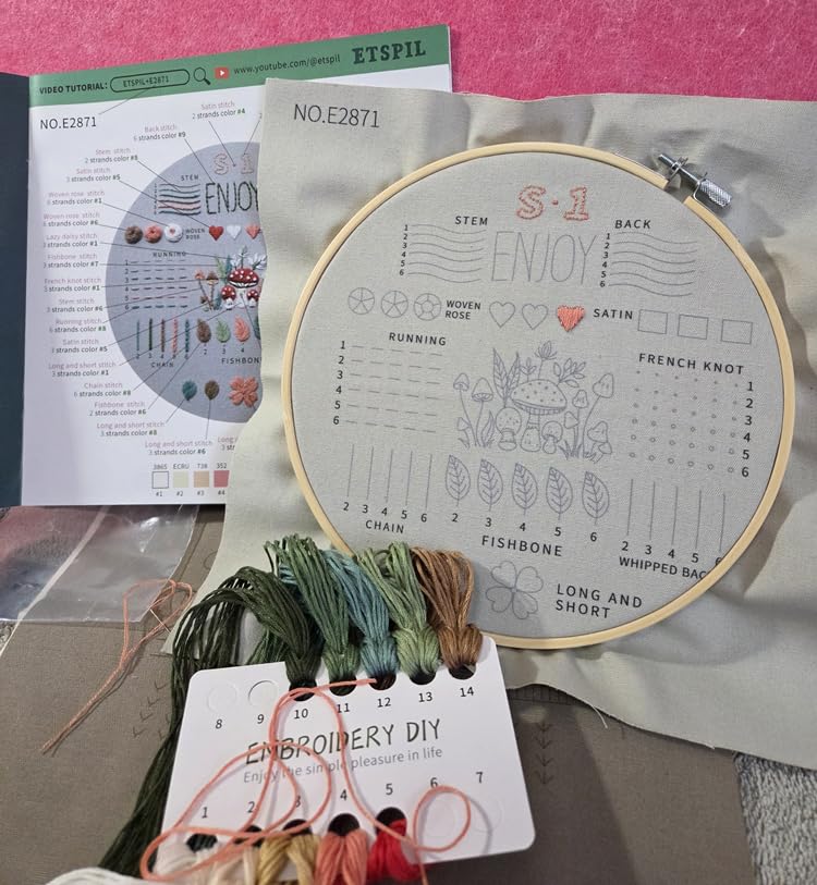ETSPIL Embroidery Kit for Beginners, 4K Step-by-Step Video, Adults, Gift customer photo 2