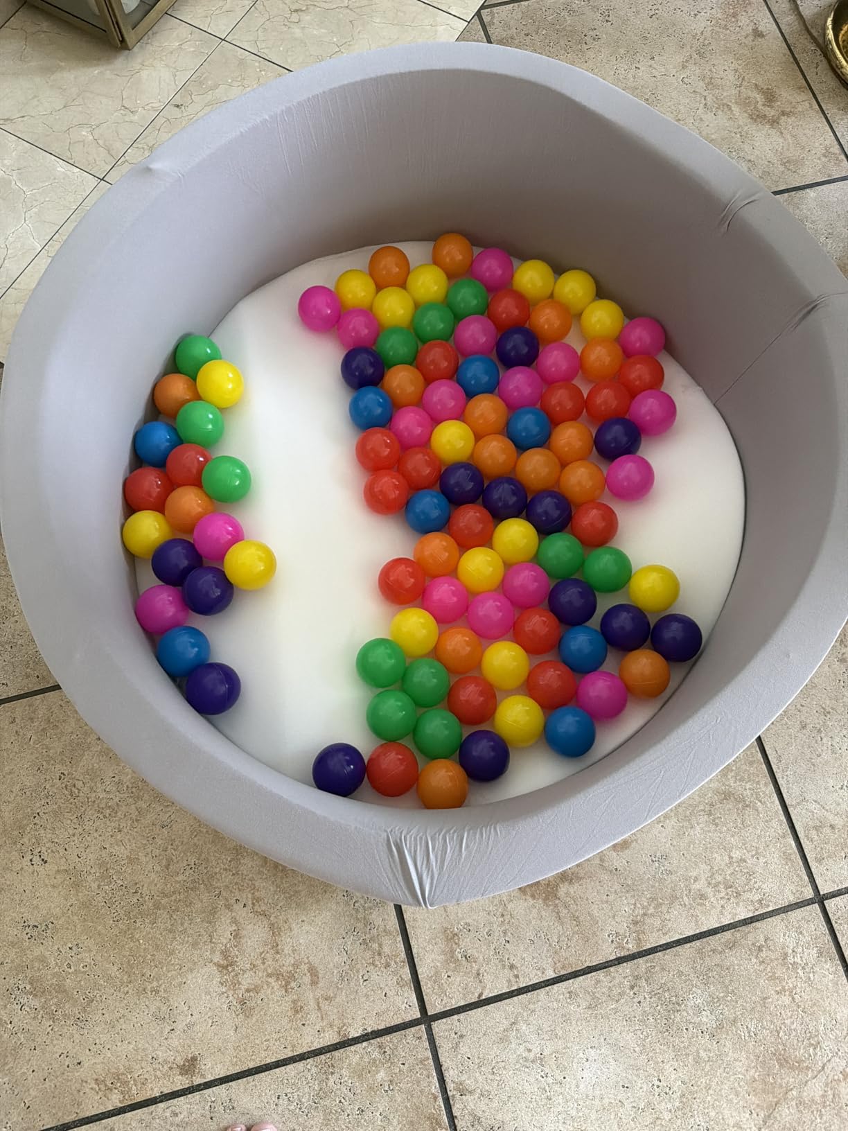 Wilwolfer Foam Ball Pit for Toddlers with 100 Balls, Large Baby Ball Pit for Babies with Soft Memory Sponge, Indoor Outdoor Baby Playpen customer photo 2