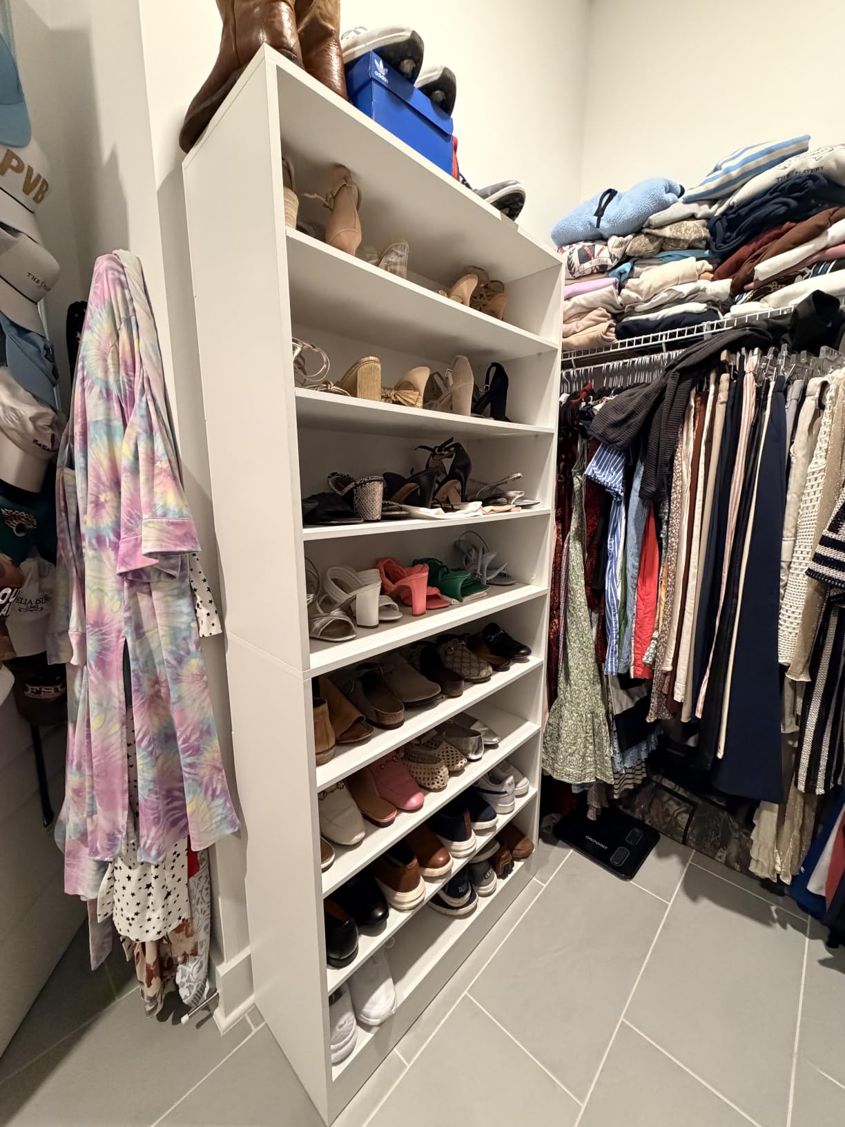 Tribesigns Shoe Cabinet, 9 Tiers 40-45 Pairs Heavy Duty Wood Freestanding Shoe Storage Cabinet, 70.8