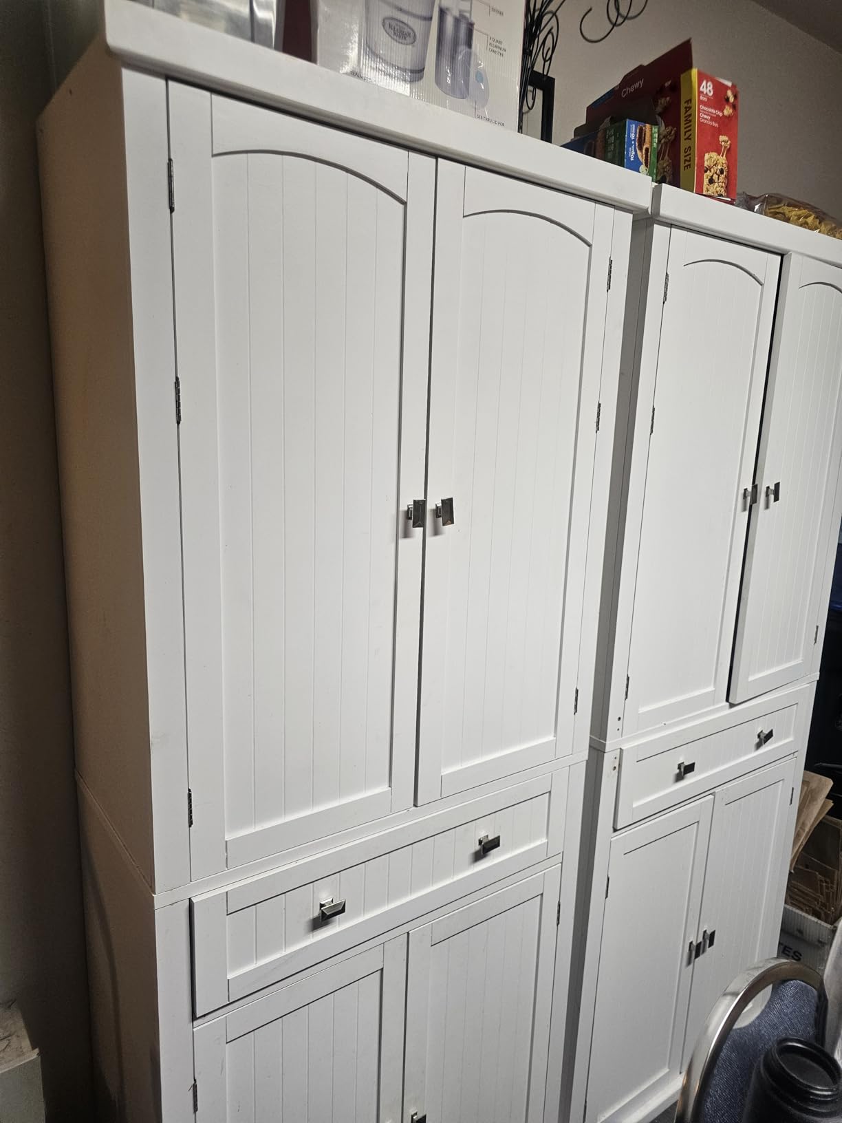 VASAGLE Pantry Cabinet, Tall Storage Cabinet with Drawer, 71.7-Inch | Freestanding cupboard with 2 cabinets, 4 adjustable shelves, 6 door shelves, White, UBBC561P31V2 customer photo 2