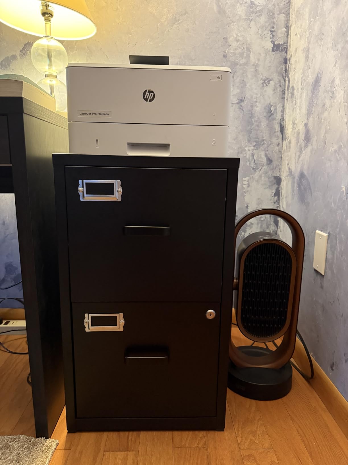 4 Drawer File Cabinet with Lock Metal Vertical File Cabinet Office Home Vertical File Cabinet for A4 Legal/Letter Size Narrow File Cabinet Locked (Black) customer photo 2