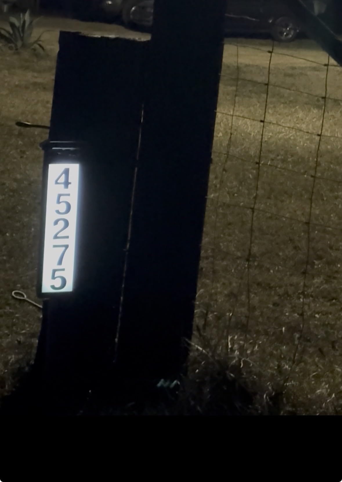 Solar Lighted Illuminated Address Sign, House Numbers for Outside Yard Home | LED Numbers Plaque Outdoor Waterproof Aluminum, Black customer photo 1