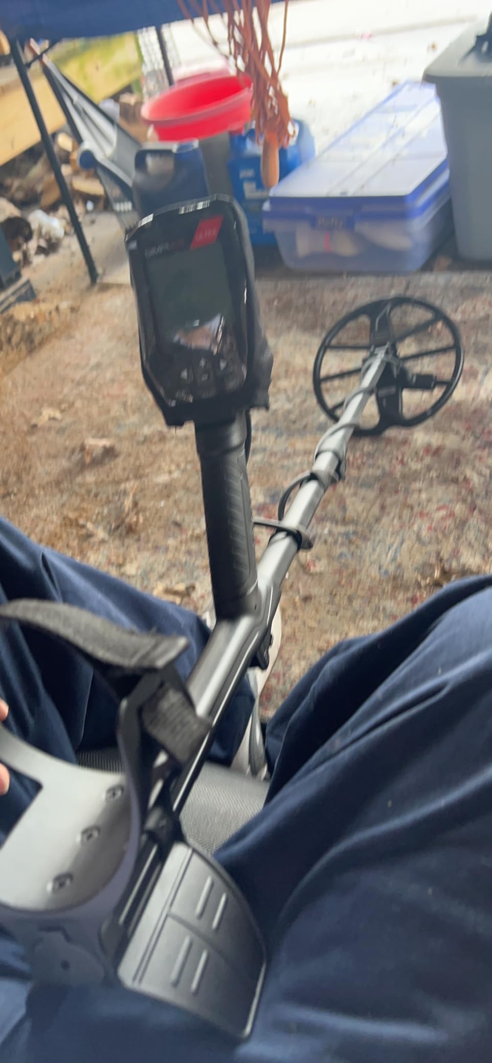 Nokta Simplex Ultra Waterproof Metal Detector with Carbon Fiber Shaft and 11