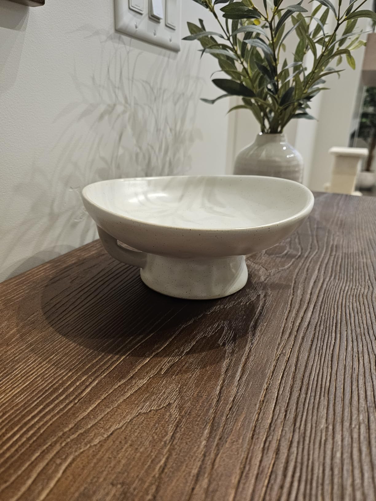 Creative Co-Op Stoneware Bowl with Handle and Base, Black Reactive Glaze customer photo 1