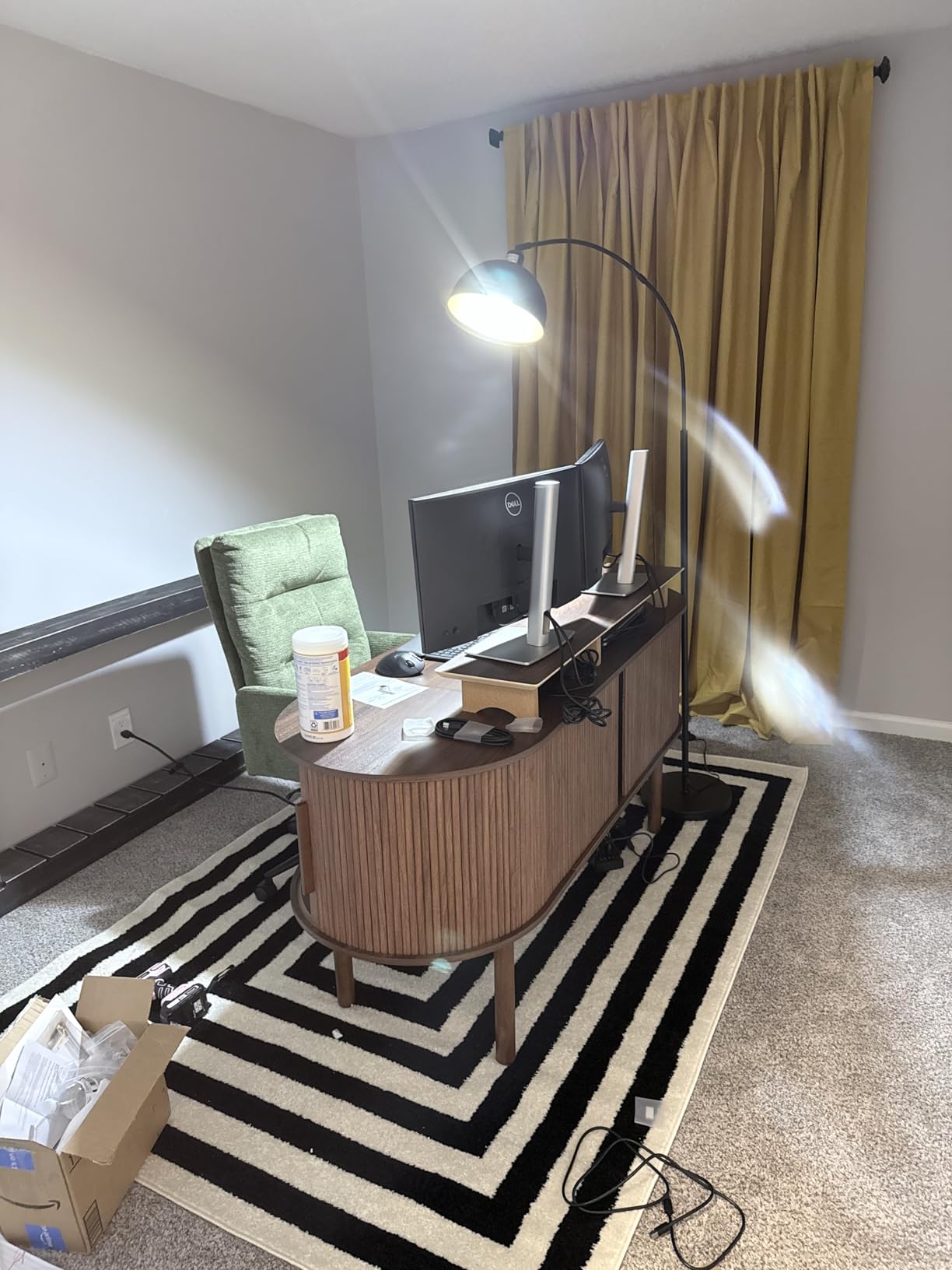 Upgraded Black Arc Floor Lamps for Living Room - Dimmable Arched Floor Lamp with Remote Control & 2700-6000K 9W LED Bulb Included, Modern Arch Standing lamp, Industrial Tall Lamp for Bedroom Reading customer photo 2