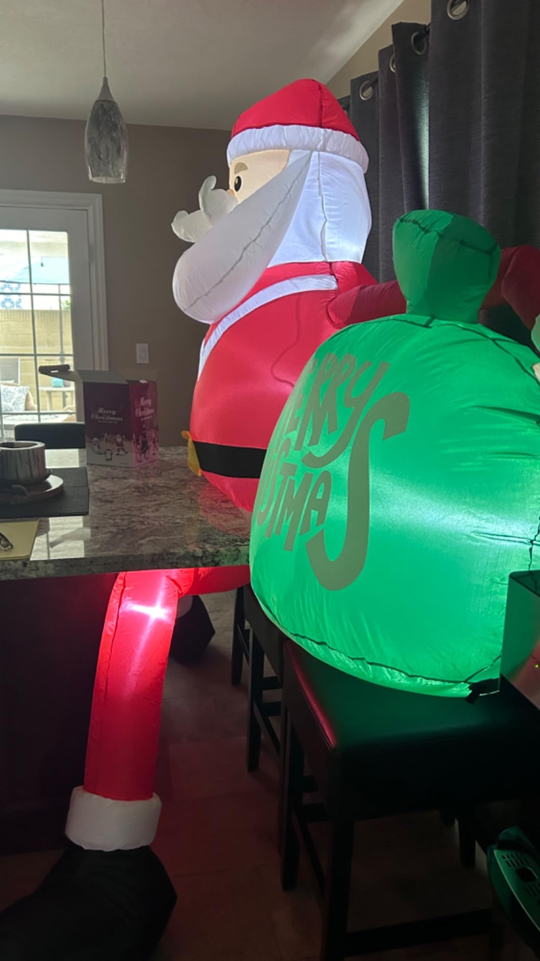 OurWarm 8FT Christmas Inflatables Outdoor Decorations, Climbing Santa Christmas Inflatable Christmas Yard Decorations with LED Lights, Christmas Blow up Yard Decorations for Outdoor Indoor Yard Decor customer photo 2