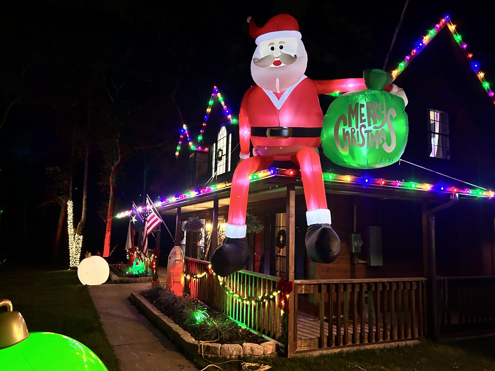 OurWarm 10FT Gingerbread Man Inflatable Archway with LED Lights, Christmas Yard Decoration for Outdoor Parties customer photo 1
