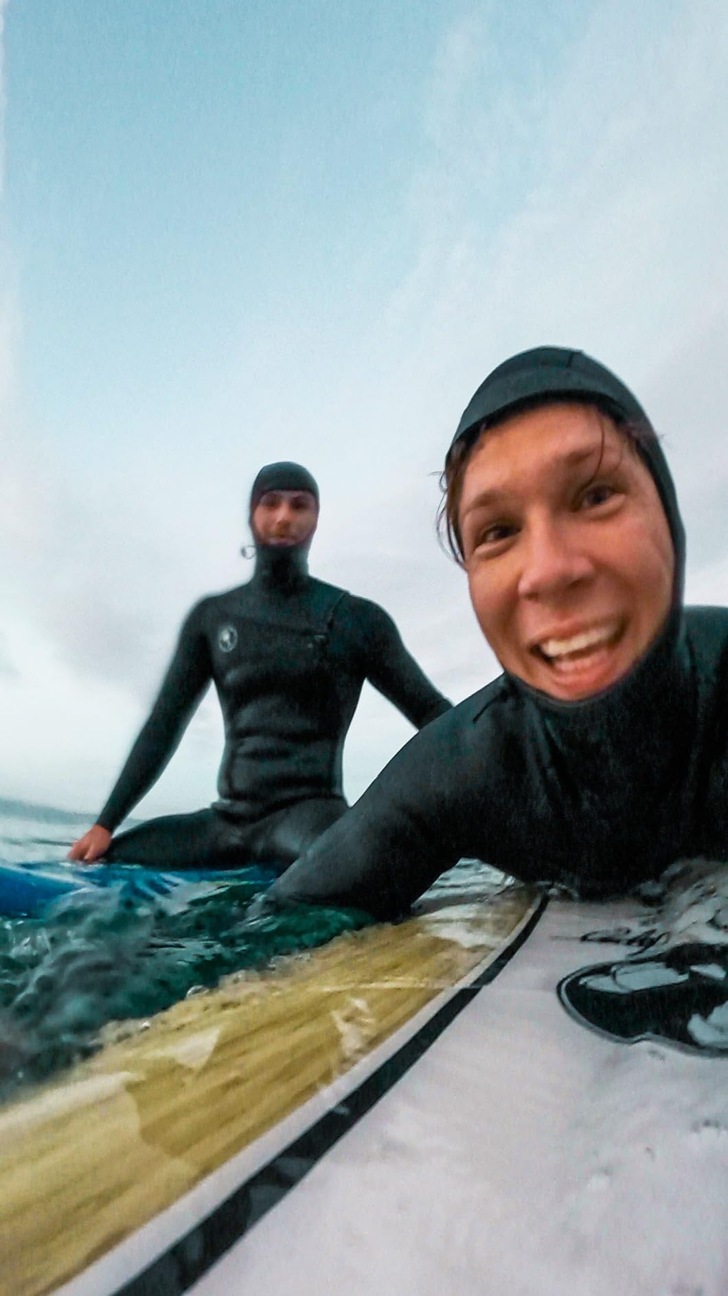 Ho Stevie! Men's 5/4mm Hooded Surfing Wetsuit - Chest Zip Fullsuit with Hood customer photo 2