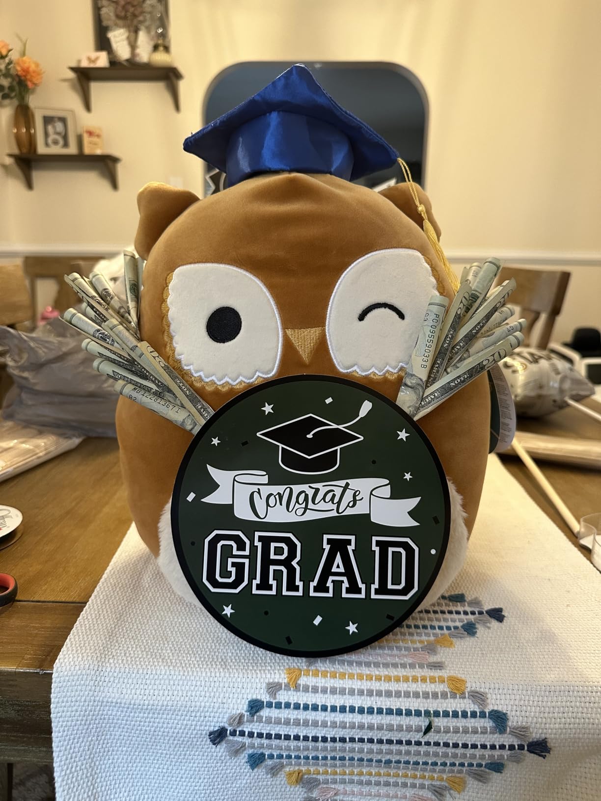 Squishmallows Original 12-Inch Arella Brown Owl with Graduation Cap - Official Jazwares Plush customer photo 1