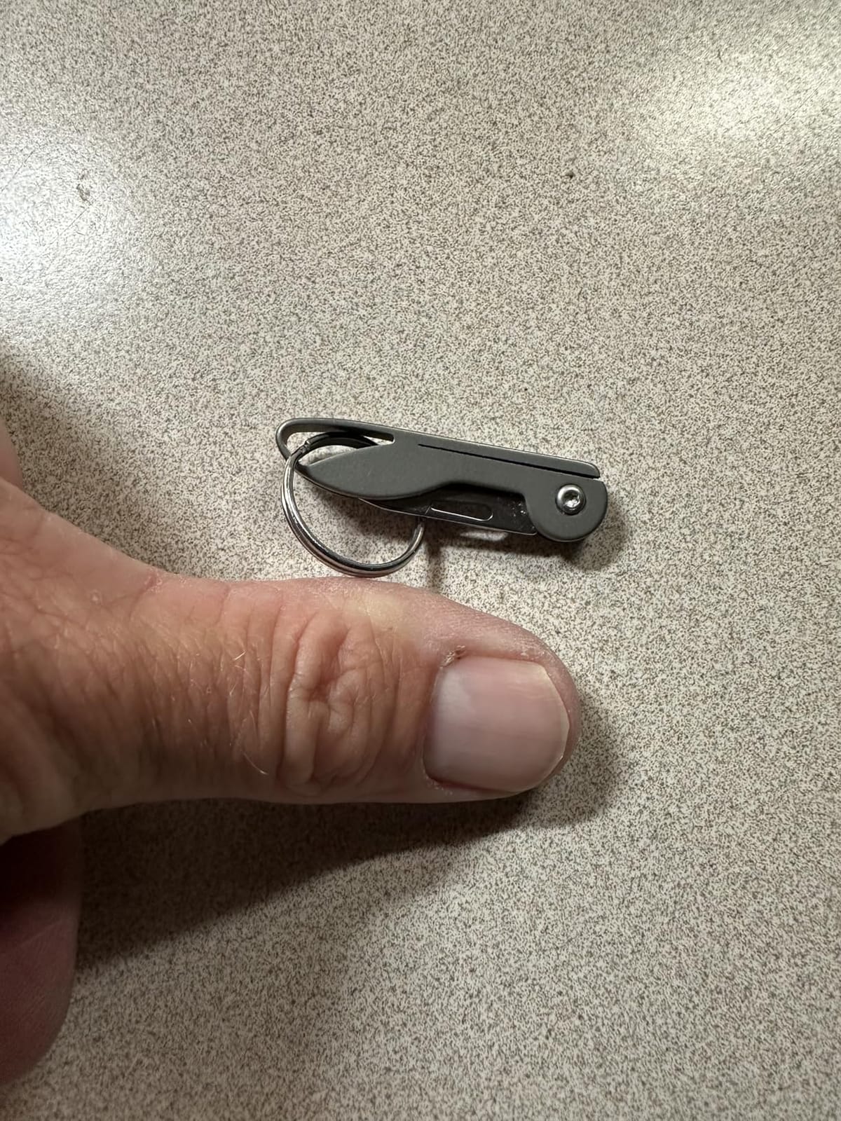 KeyUnity KK05 Titanium Mini Pocket Knife, 1.06-Inch Blade, Gray | Lightweight EDC Knife for opening packages and snack wrappers, removing clothing tags, and handling everyday tasks customer photo 2