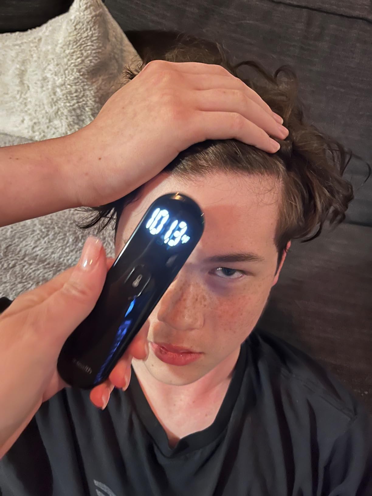 iHealth No-Touch Forehead Thermometer for Adults, Babies, Kids PT3 Black | 1s Fast Accurate, 3 Ultra-Sensitive Sensors, Quiet Vibration Feedback, Digital Large LED Digits, Use for Home & Nurses customer photo 2