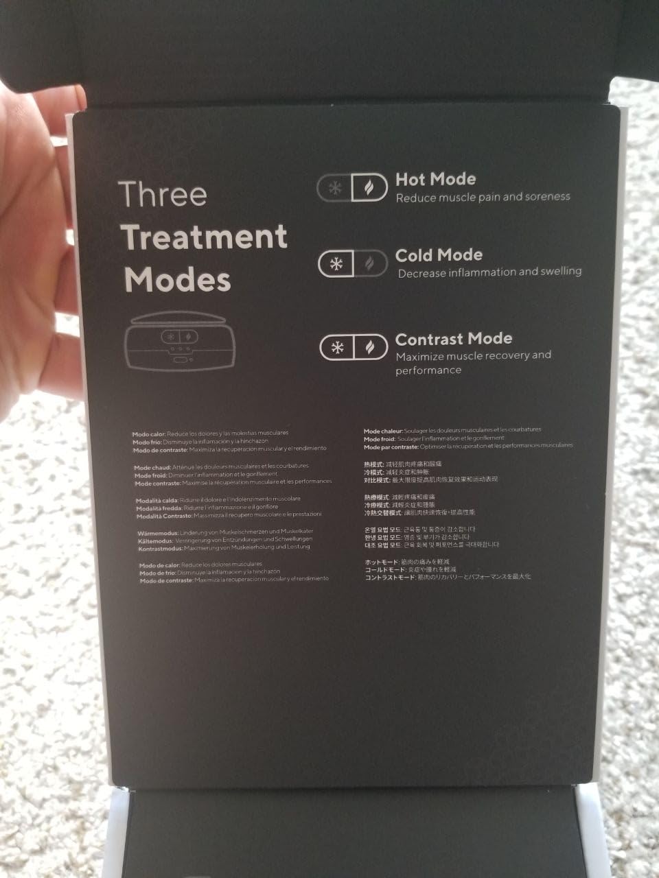 Therabody RecoveryTherm Cube - Instant Heat, Cold and Contrast Therapy for Pain Relief, Aches and Pains, and Muscle Recovery - Portable Hands Free Cryotherapy Machine with Cold Compress & Heating Pad customer photo 2