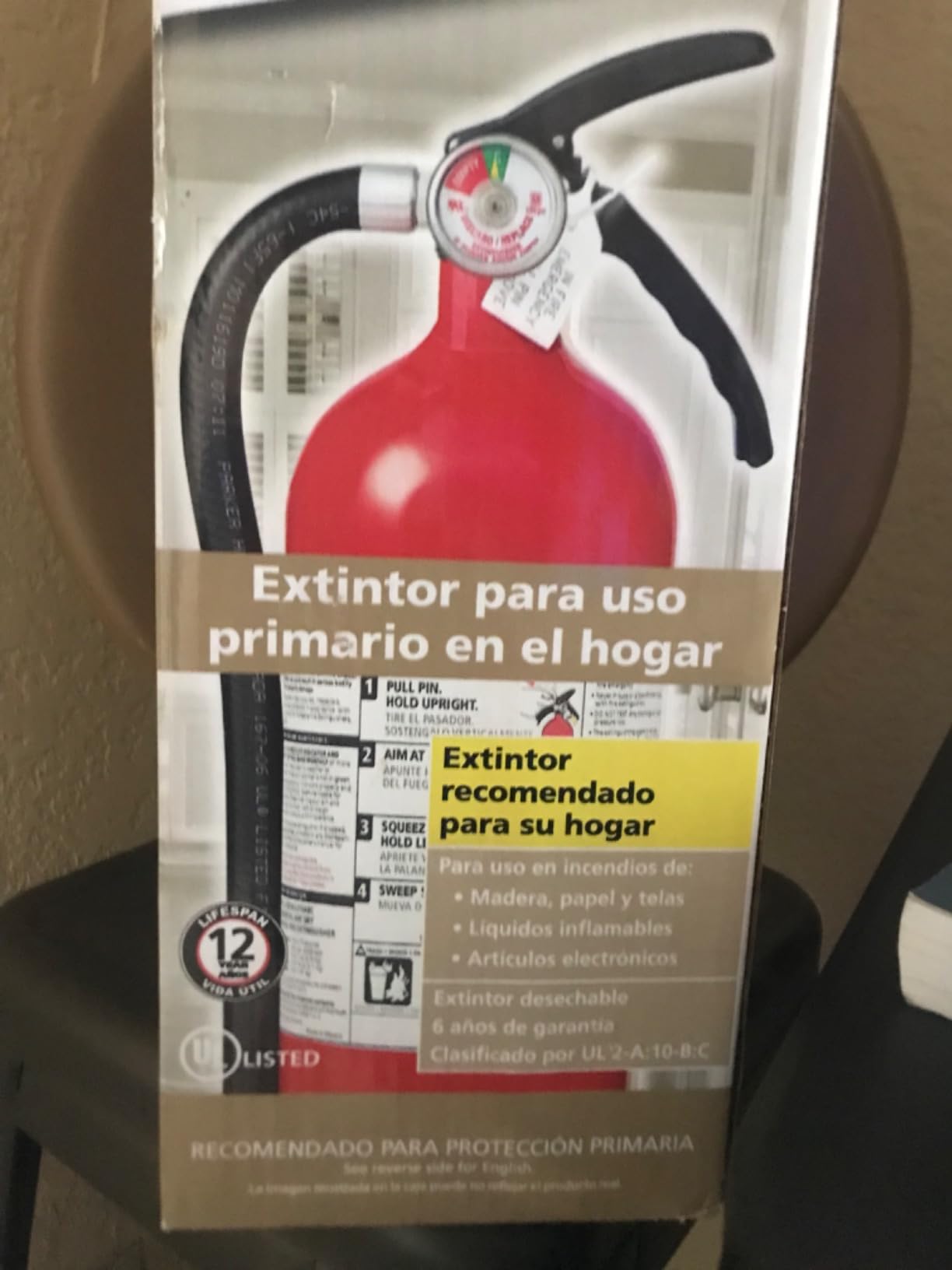 Kidde Full Home Fire Extinguisher, 3-A:40-B:C, KD176-340ABC | Residential Multi-Purpose Extinguisher for Medium to Large Common Household Fires, 5.5 lb. Dry Chemical customer photo 1