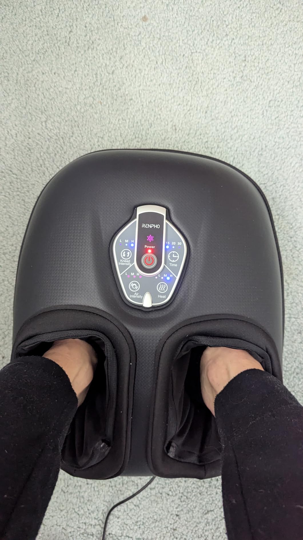 RENPHO Foot Massager with Heat, FSA Eligible HSA | Exclusive Pressure Monitoring Tech, Cordless Remote, 3 Heat & Compression Levels, NTC Temperature Control Tech customer photo 1