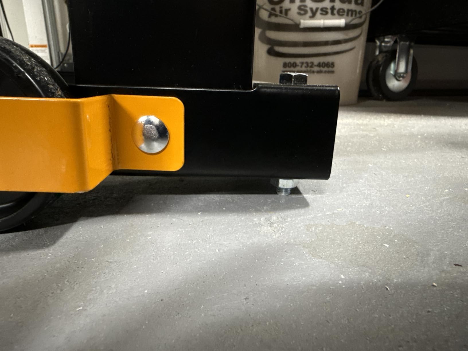 POWERTEC Tool Stand with Wheels, Casters & Melamine MDF Table Top, Power Tool Stand for Miter Saw, Drill Press, Belt Sander, Bench Grinder, Band Saw, Scroll Saw, Planer, Orange (UT1008) customer photo 1