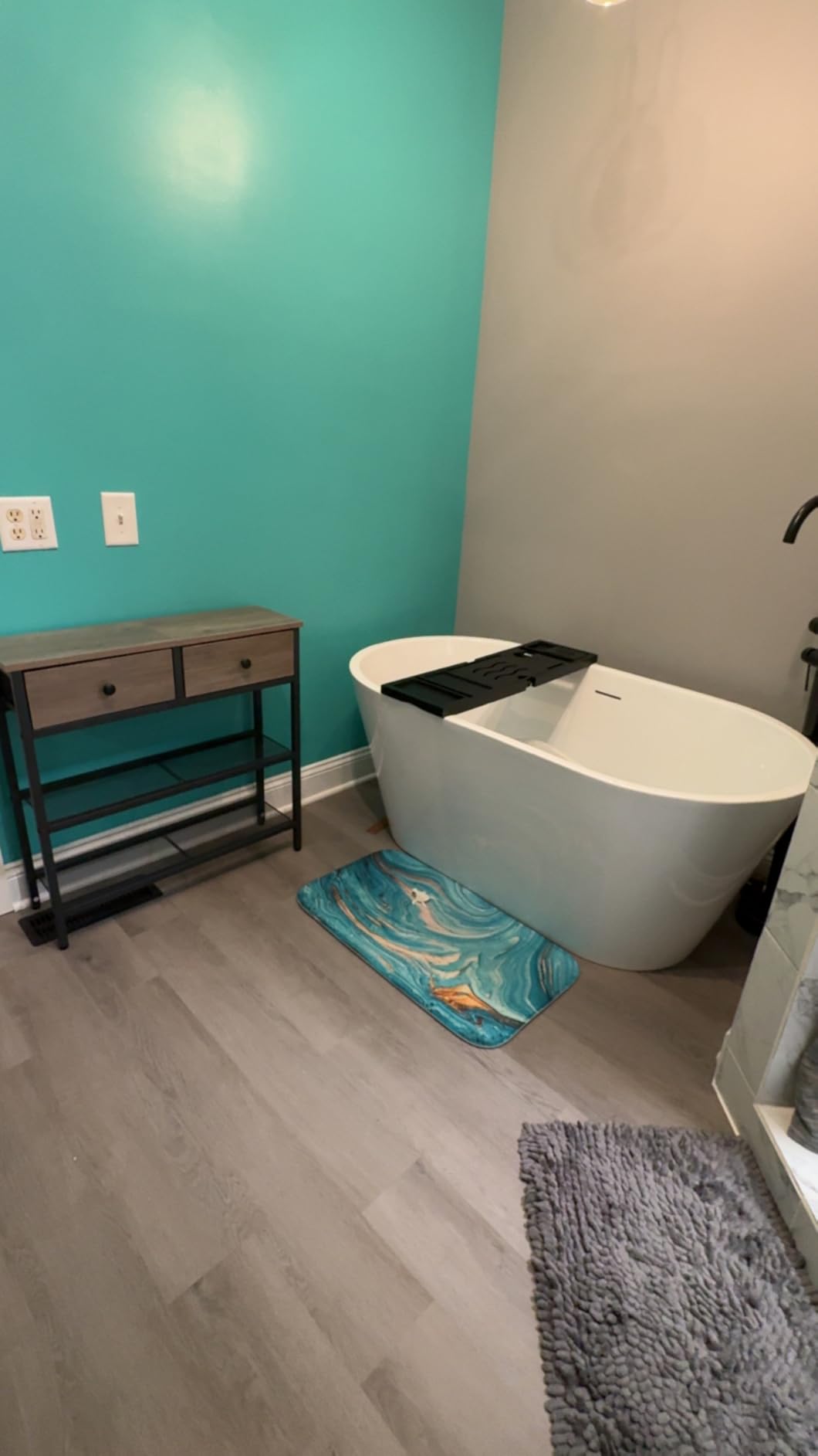 Premium Bamboo Bathtub Tray Caddy - Bath Tub Tray Table for Bathtub - Bath Caddy Tray for Bathtub, Expandable Size, Fits Most Bath Tubs customer photo 2