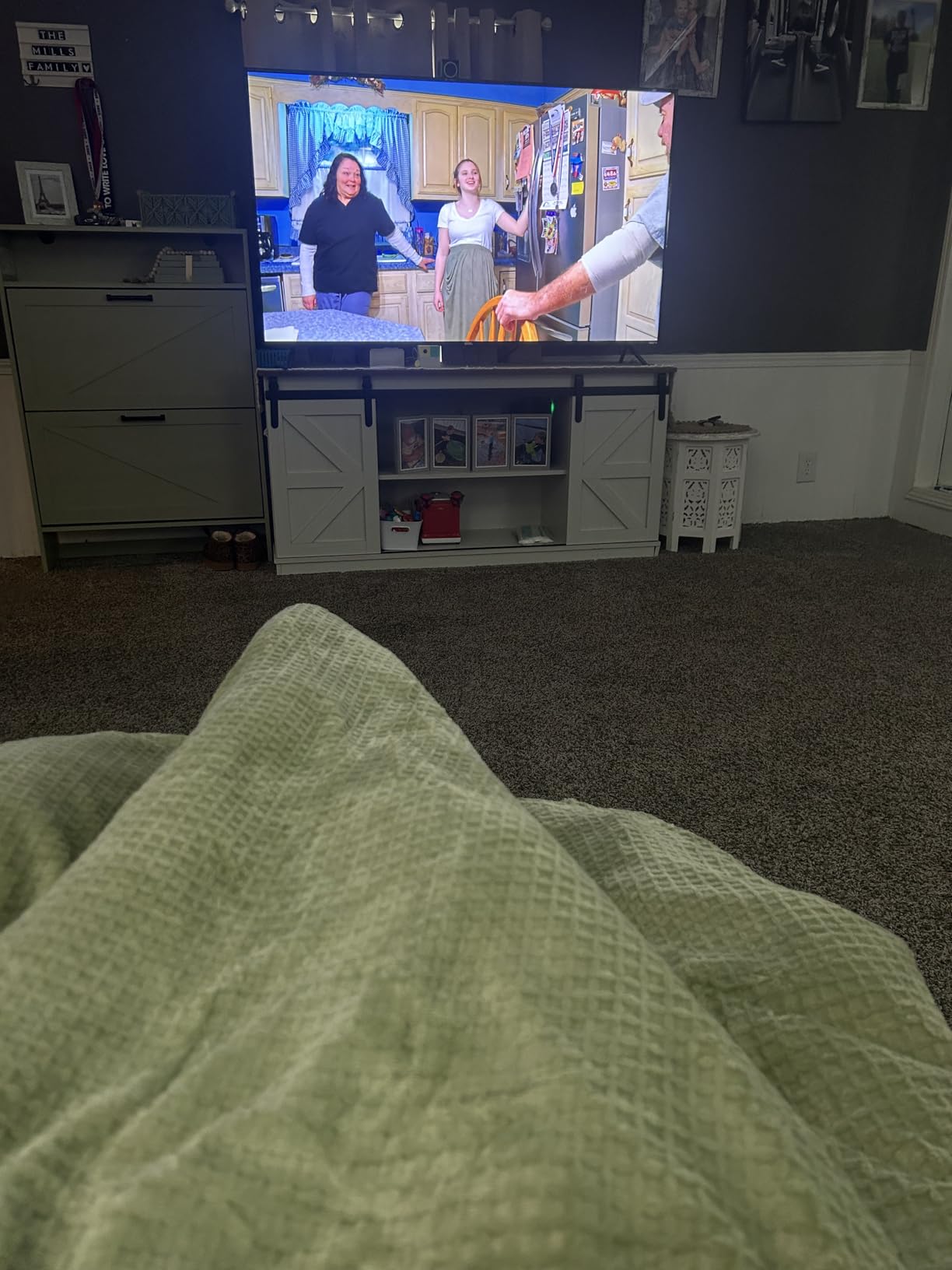 Heated Blanket Electric Throw Waffle, 50x60 Inches Sherpa Fleece Fast Heating Blanket 6 Heating Levels & 4 Hours Auto Off ETL Certification, Sage Throw customer photo 2