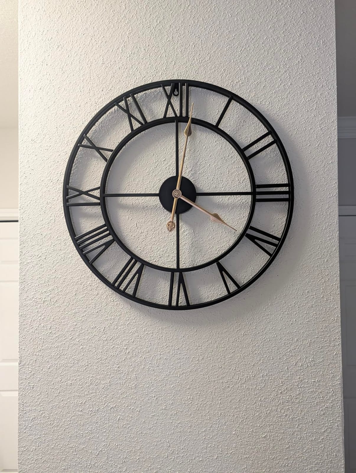 Pytha Sight 30 Inch Black Large Roman Numeral Wall Clocks for Living Room | 30 Inch Extra Giant Oversized Modern Decorative Metal Industrial Wall Clock for Dining Room, Office, Fireplace, Entrance Decor customer photo 2