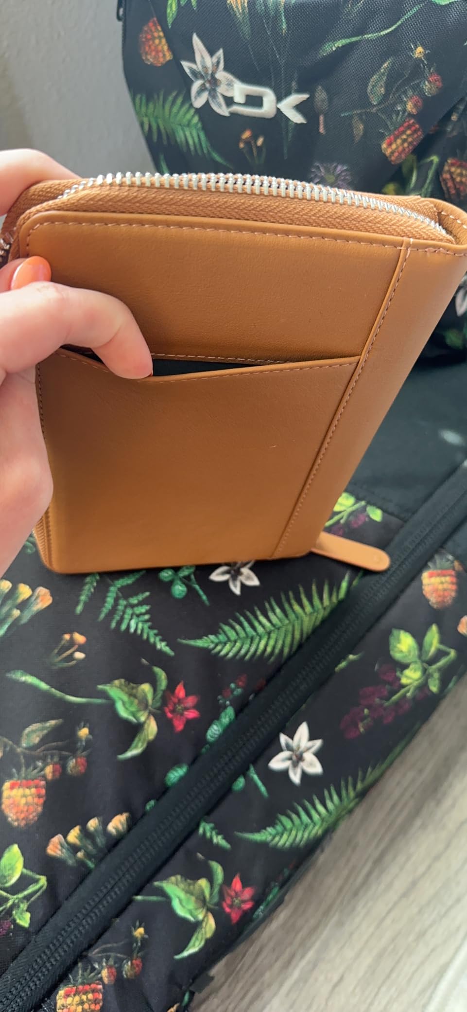 Full Grain Leather Family Passport Holder for 4 Passports - RFID Passport Holder and Travel Document Organizer - Large Leather Travel Wallet for Families - Camel customer photo 2