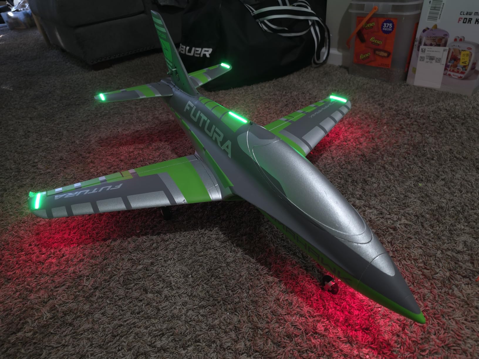 FMS Rc Jets Futura 64MM EDF Sport Jet Green rc Airplanes for Adults for Trainers EDF for Beginners 6 Channel Remote Control Planes PNP(NO Transmitter Batteries and Charger) customer photo 2