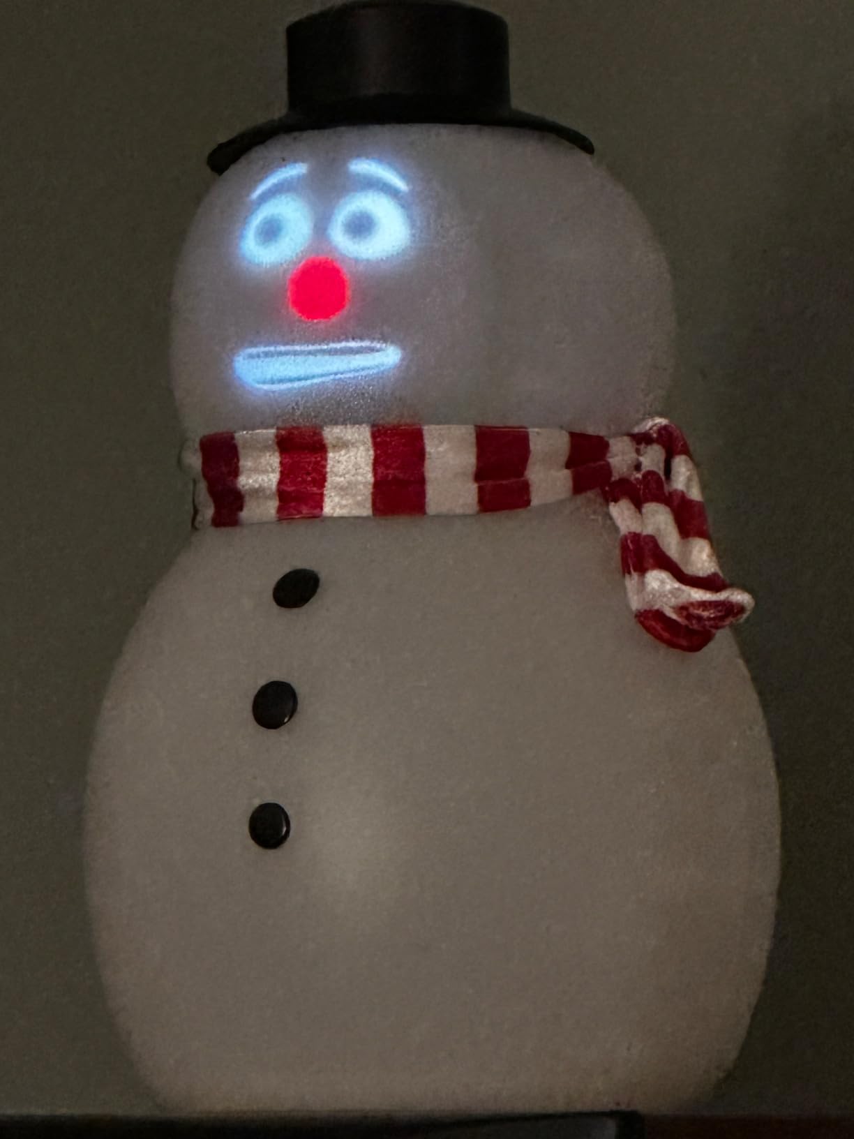 FrostByte Talking Animated Snowman with Built in Projector & Speaker, Moving Mouth, Light Up Face, Plug & Play Christmas Holiday Decoration customer photo 2