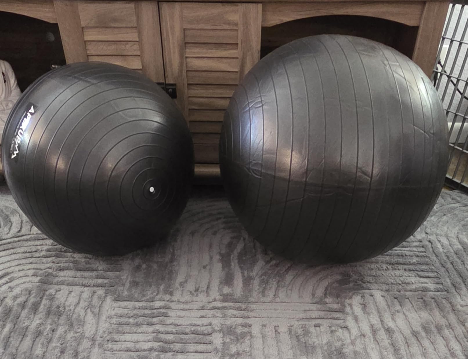APEXUP Yoga Ball, 660 lbs Anti-Burst Exercise Ball with Pump, 5 Sizes | Anti-Burst, Anti-Slip, Strengthens Core, Improves Balance & Posture, Boosts Flexibility & Stability customer photo 2