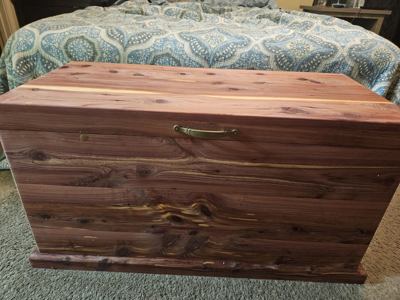 Cedar or hope chest, trunk, storage for blankets, sheets, wool clothes or hunting clothes, toy box for kids, furniture for cabin, bedroom, or living room, wedding or graduation gift (36