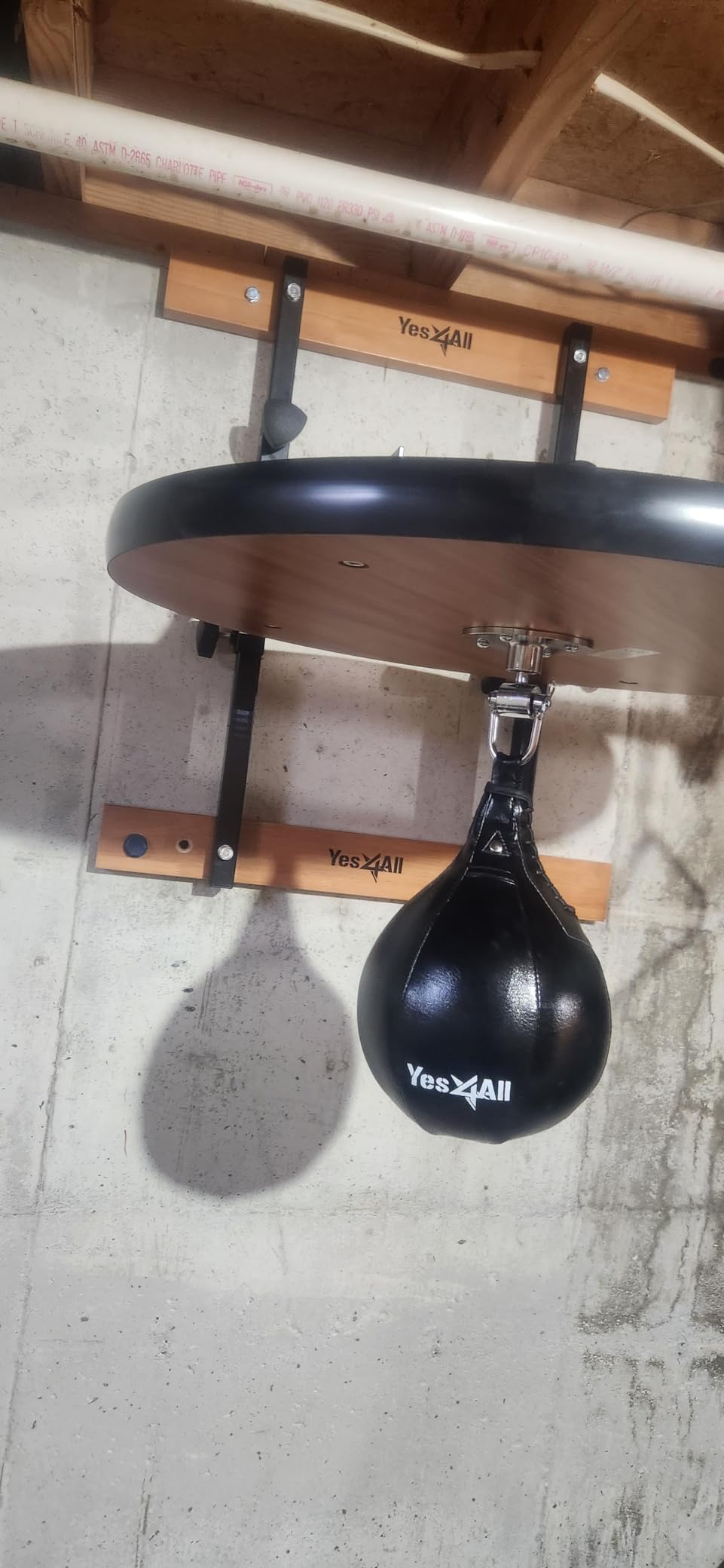 Yes4All 24 inches Adjustable Speed Bag Platform with Upgraded Speed Balls, Wall Mount Punching Bag Boxing Training Full Kit customer photo 1