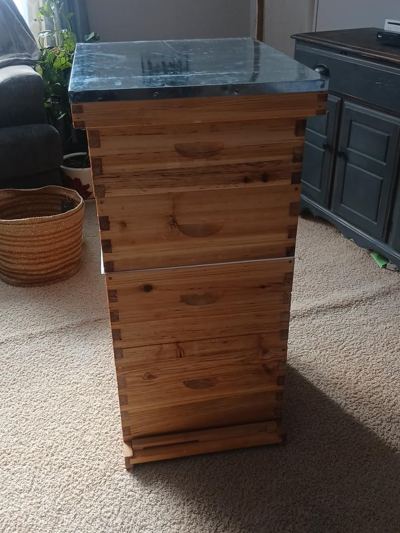 Honey Lake 10-Frame Langstroth Beehive Starter Kit, Beeswax Coated Complete Bee Hive Includes 2 Deep Brood Boxes & 2 Medium Super Bee Boxes with Beehive Frames and Foundations for Beekeepers (4 Layer) customer photo 1