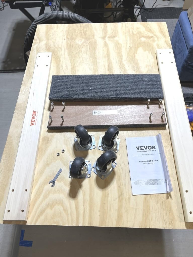 VEVOR Hardwood Furniture Moving Dolly, 30 in. x 18 in. 4 x 3 PP Swivel Casters, 1000 lbs. Capacity, 2 Pack customer photo 1