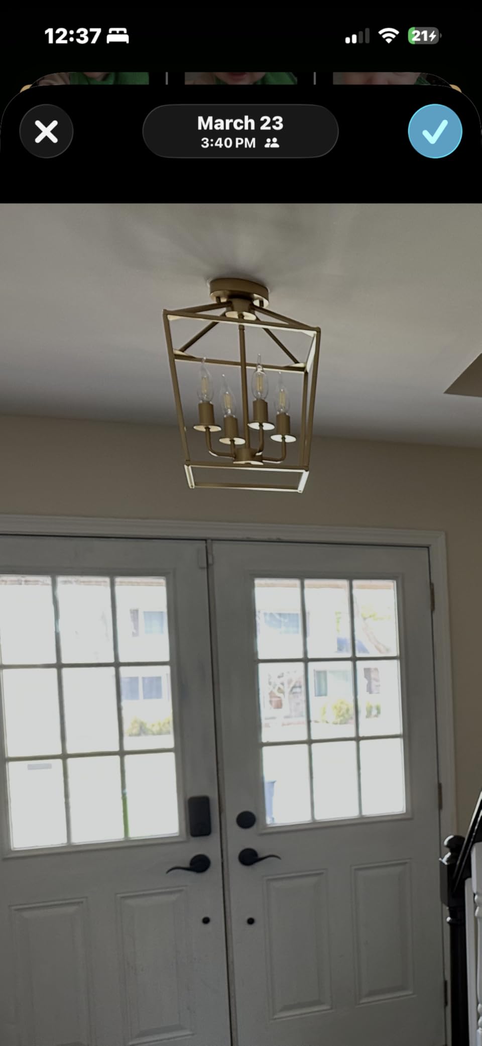AMZASA UL Listed Black Industrial 4 Light Lantern Chandelier Ceiling Light Fixtures Farmhouse Metal Cage Rustic Geometric Pendant Light for Kitchen Island Entryway Dining Room Stairs and Hallway customer photo 1