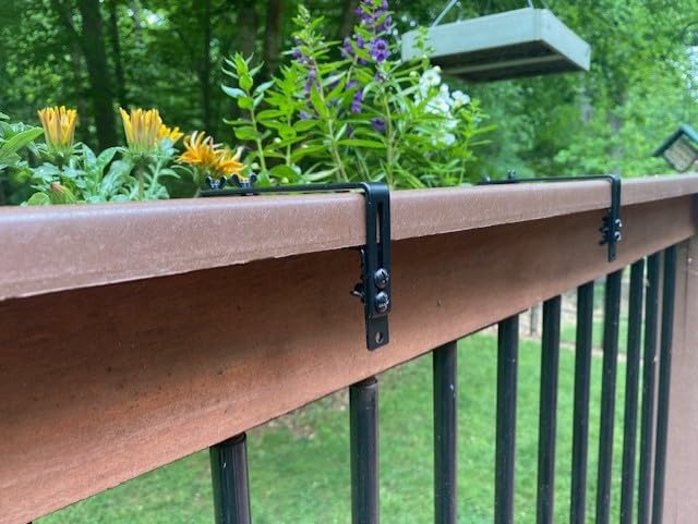 4 Pack 24 Inch Window Boxes Planters for Outdoor Plants Railing Planter Box with Adjustable Brackets customer photo 1