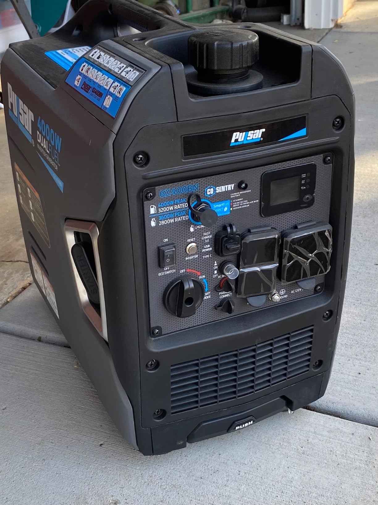 Pulsar Products GX400BN, 4000W Portable Ultra-Quiet Dual Fuel & Parallel Capability, RV-Ready, Handle & Wheels, with CO customer photo 1
