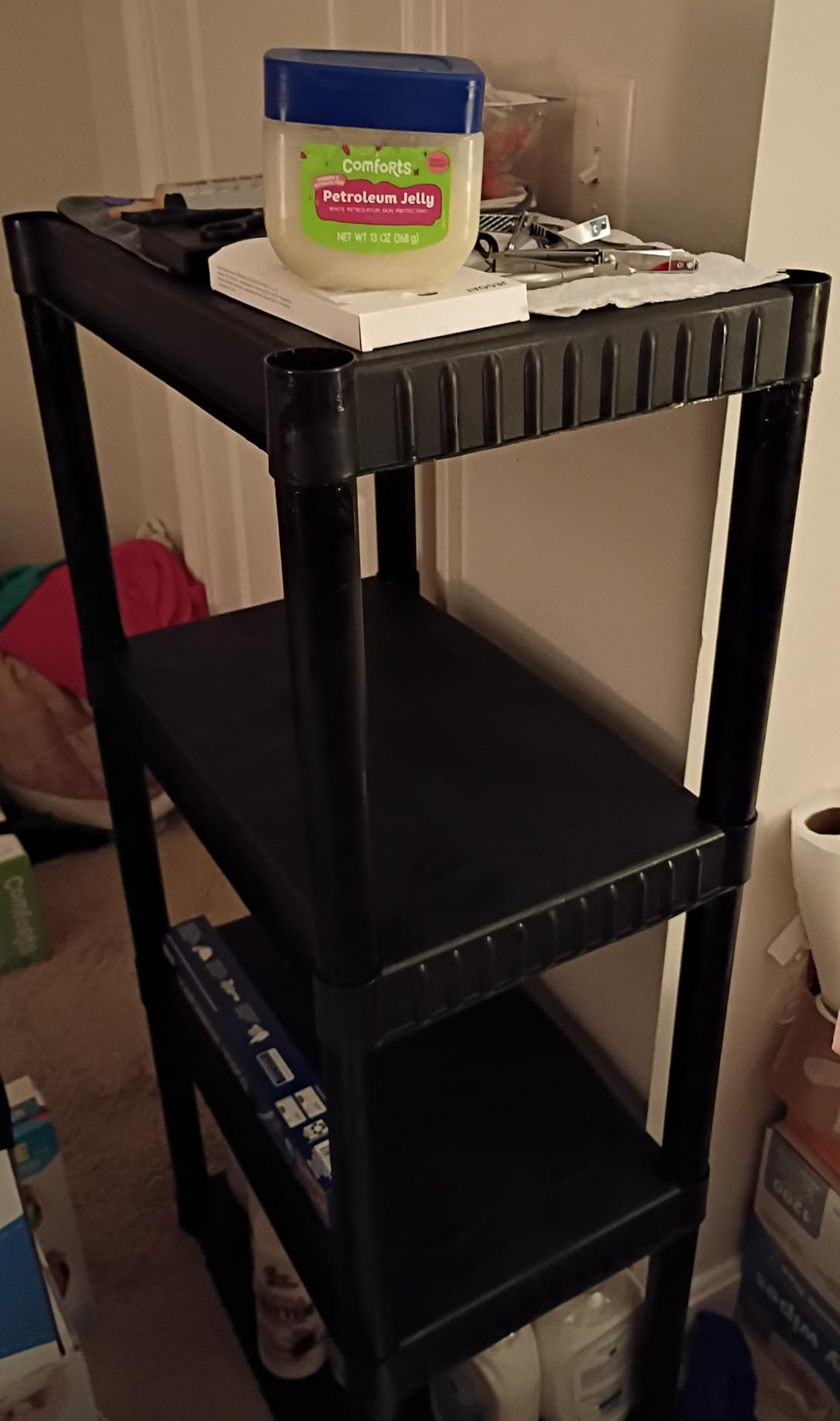 Plano 4-Shelf Plastic Storage Shelves, 48 x 23 x 14, 200lb Capacity, Pantry, Office, Closet and Garage Shelves, Easy to Assemble, Durable Plastic Shelving Unit customer photo 1