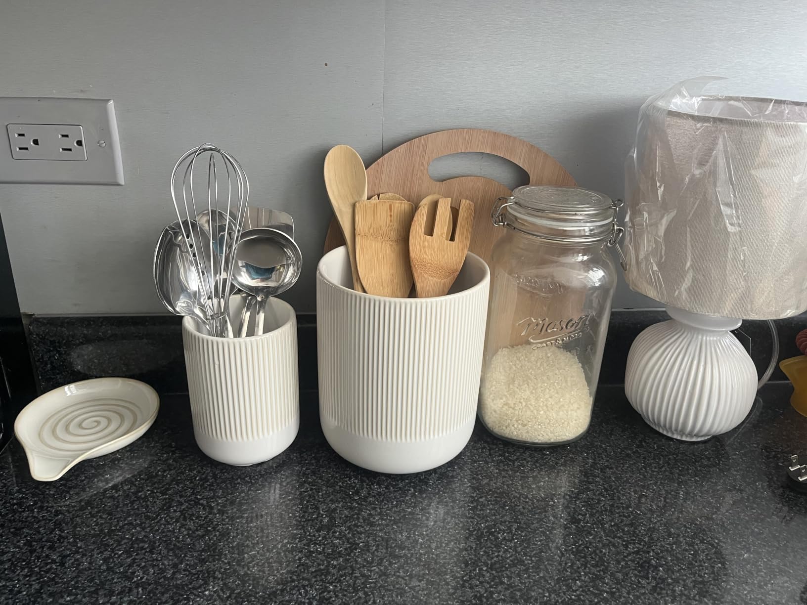 LE TAUCI Utensil Holder for Kitchen Counter, 7.3