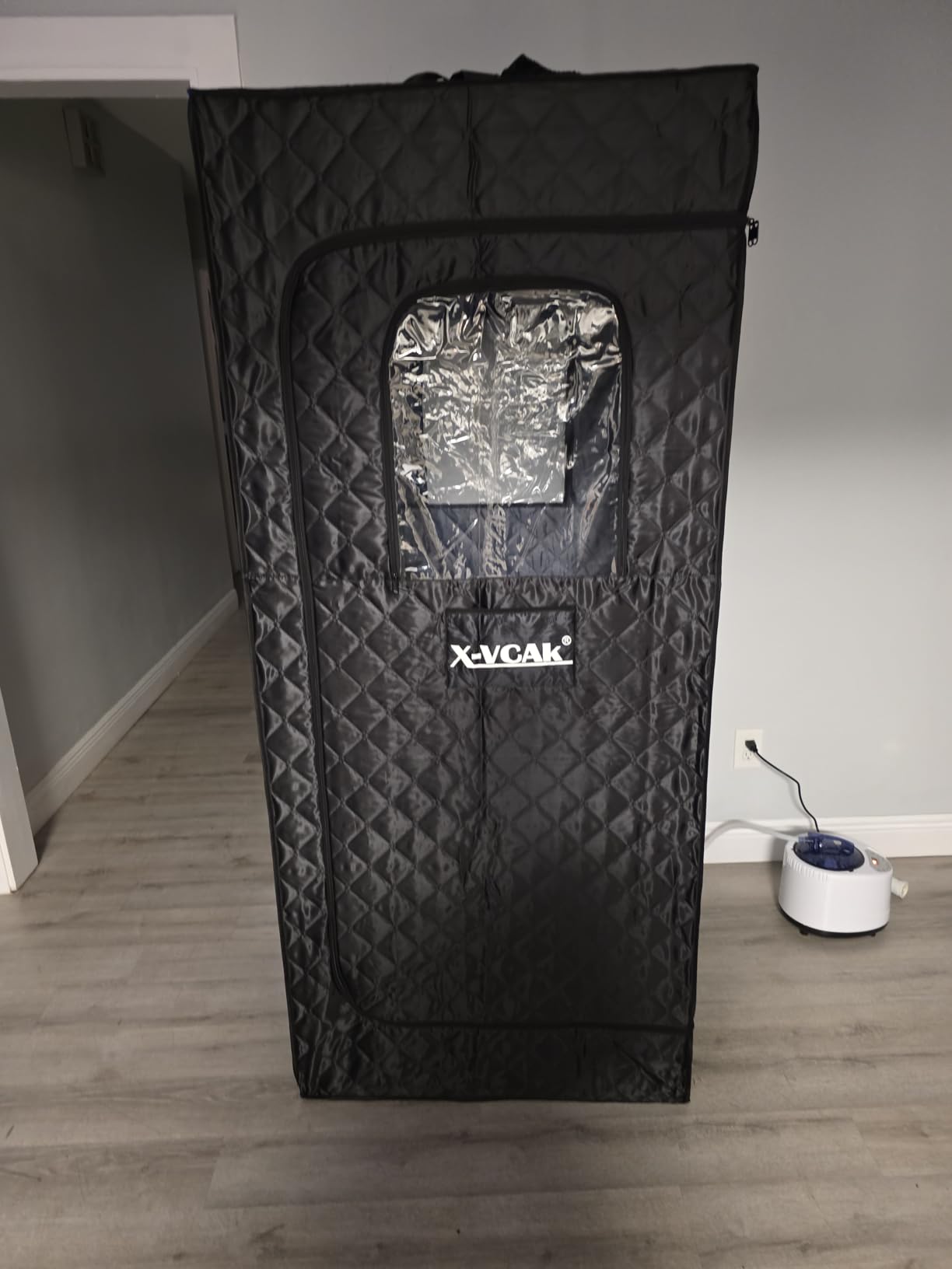 X-Vcak Upgraded Portable Sauna for Home,Relaxation, Steam Sauna for Home with Steamer, Remote Control, Folding Chair, 9 Levels customer photo 2